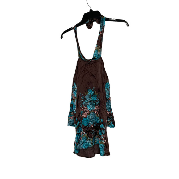 Plenty By Tracy Reese Anthroplogie Womens Top Size 4 Brown Multi Floral Silk - Picture 7 of 7